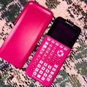 hot pink TI-84 plus CE graphing calculator 💓